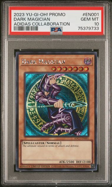 adidas yugioh promo card Dark Magician Adidas Collaboration #EN001 PSA 10 – Cardcollectors