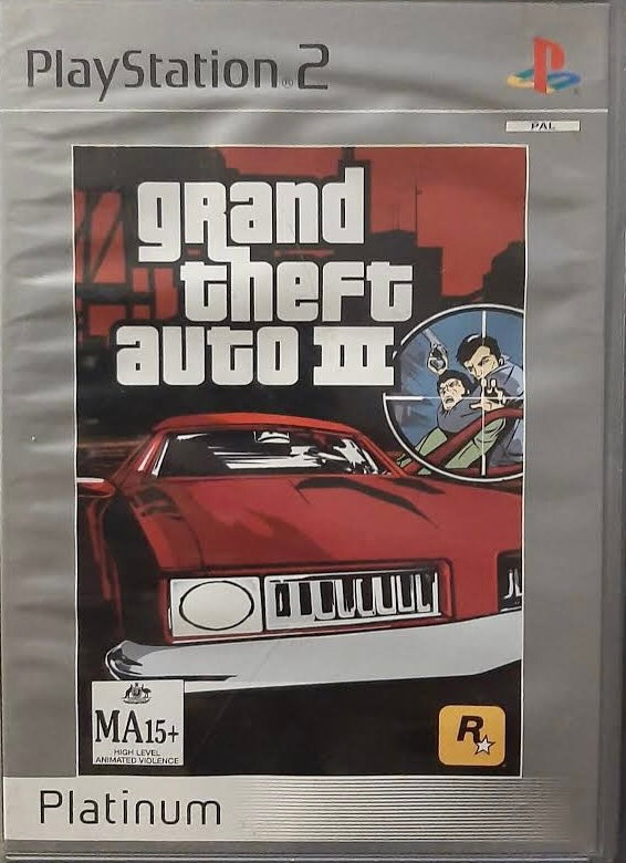 Jeu GTA III (3) Pour PS2 - Version PAL - État Correct - Année 2001 - PEGI 18