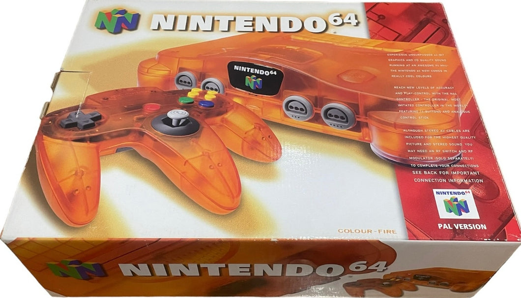 Nintendo 64 Fire Orange Console PAL