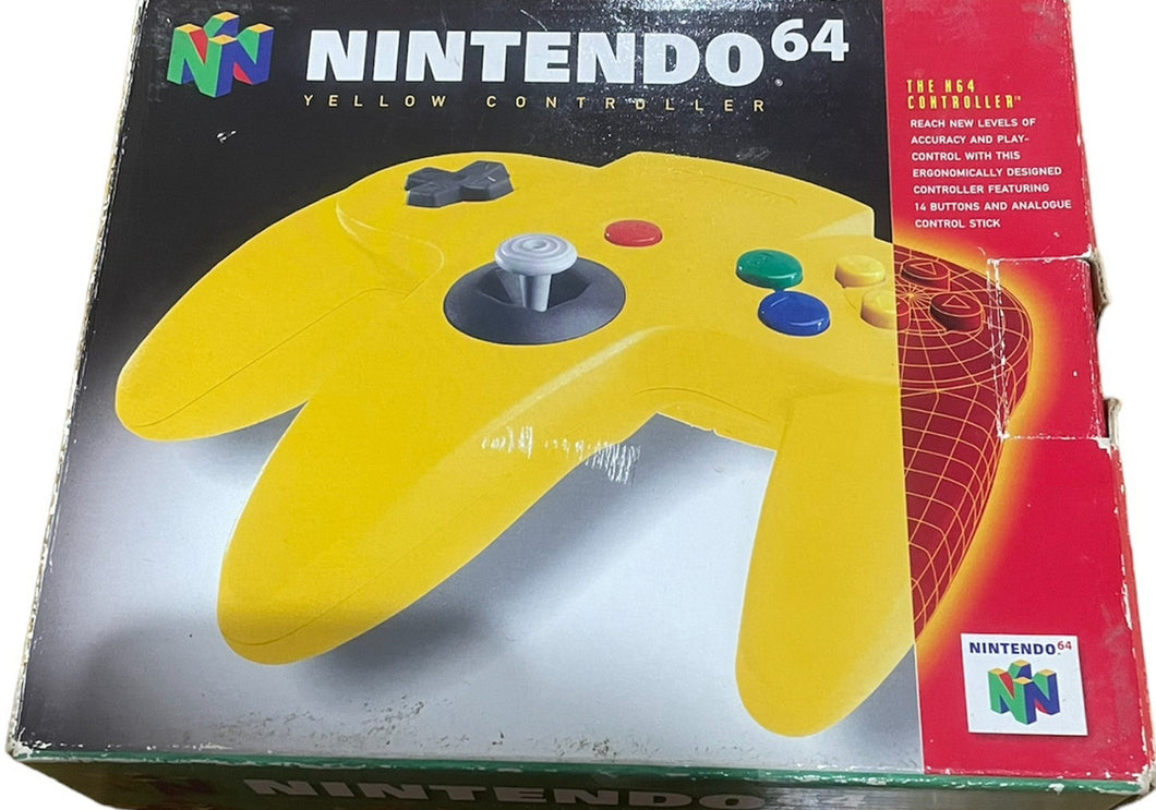 Nintendo 64 Yellow Controller Boxed PAL