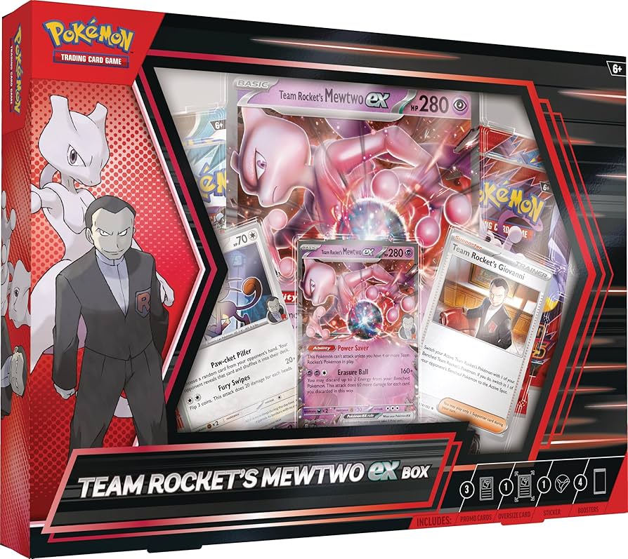Pokemon TCG - Team Rocket's Mewtwo ex Box (OPENED LIVE ON IG)