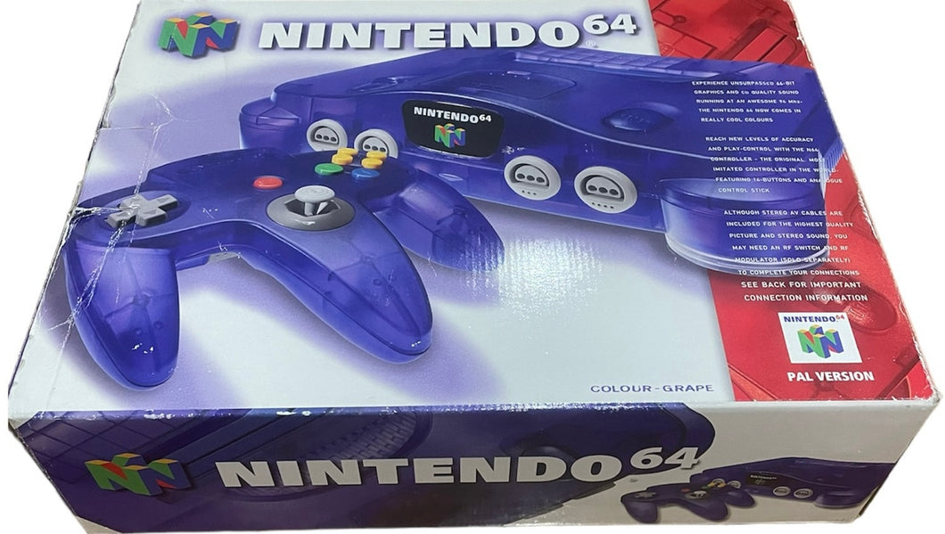 Nintendo 64 Grape Console PAL Boxed