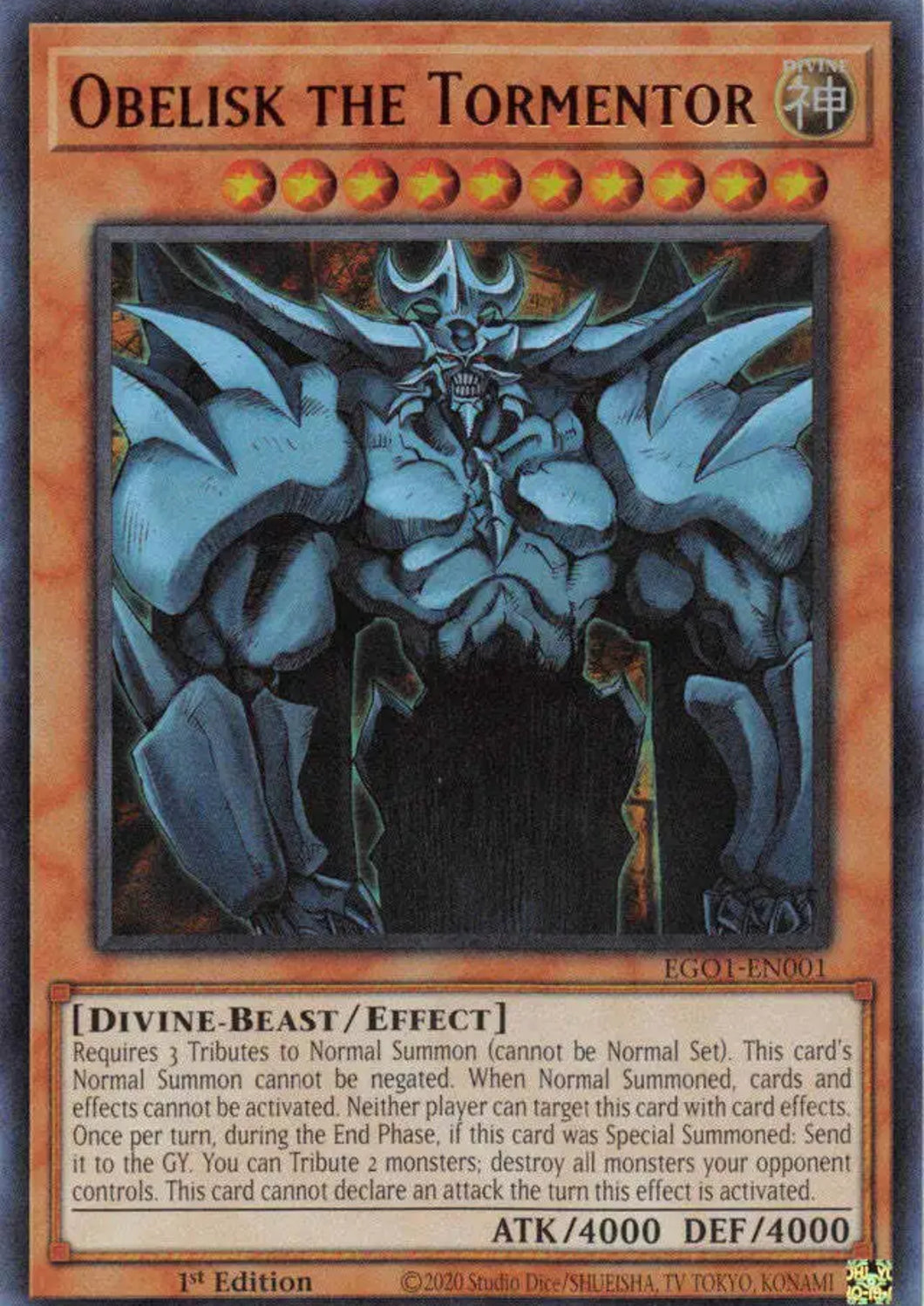 Yu-Gi-Oh! TCG - Obelisk The Tormentor EGO1-EN001