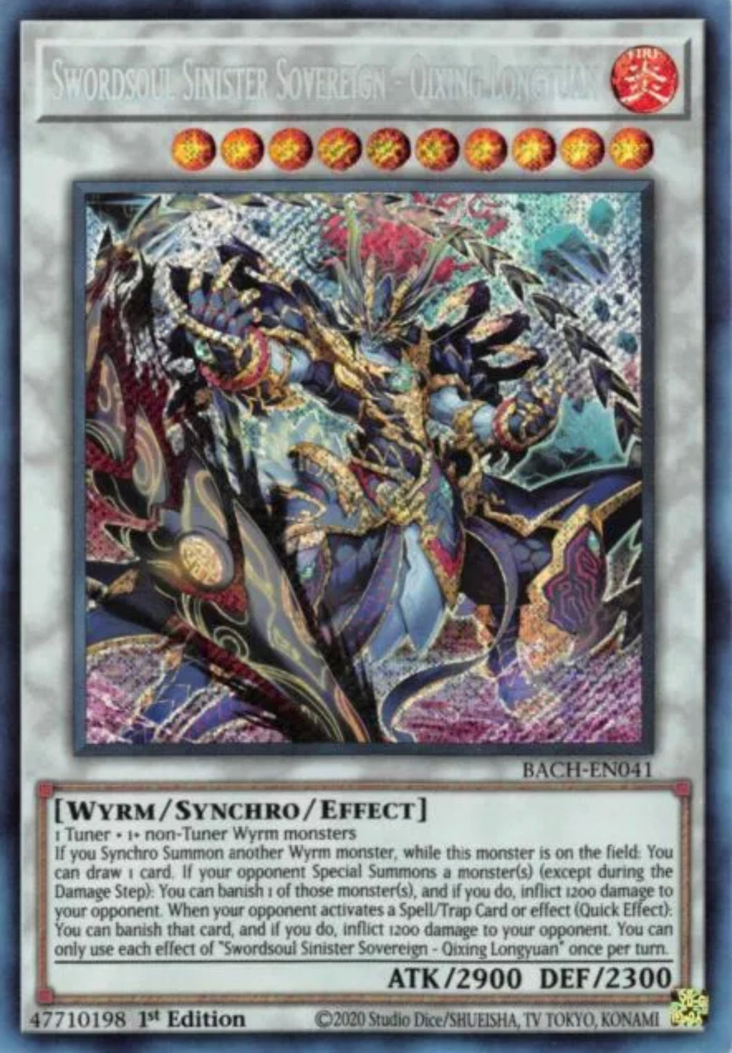 Yu-Gi-Oh! TCG - Swordsoul Sinister Sovereign Qixing Longyuan BACH-EN041