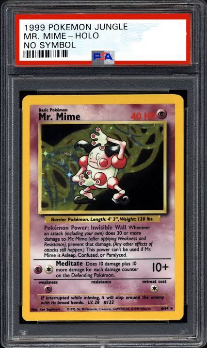 Pokemon TCG - PSA 10 Mr. Mime No Symbol Holo 1st Edition #6