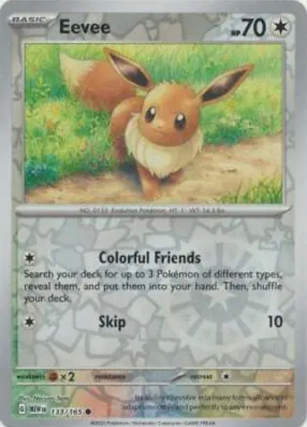 Pokemon TCG - Eevee Reverse Holo #133