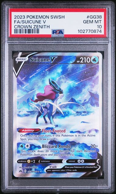 Suicune V #GG38 PSA 10