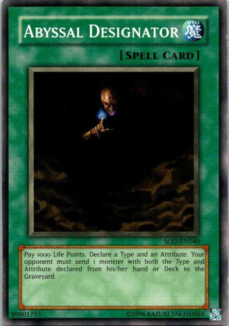 Yu-Gi-Oh! TCG - Abyssal Designator SOD-EN040