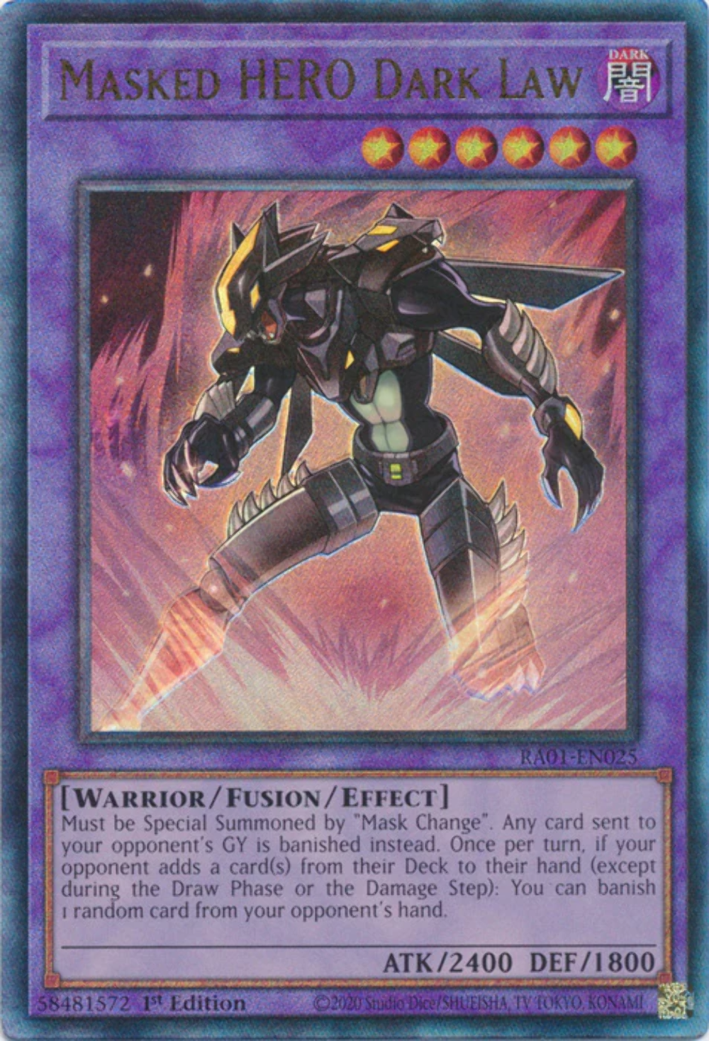 Yu-Gi-Oh! TCG - Masked HERO Dark Law RA01-EN025