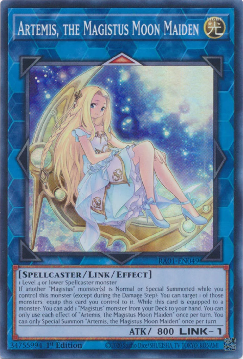 Yu-Gi-Oh! TCG - Artemis, the Magistus Moon Maiden RA01-EN049