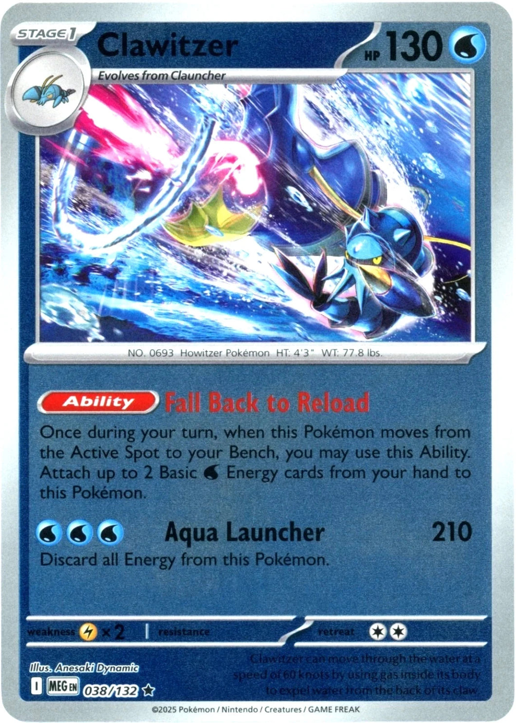 Pokemon TCG - Clawitzer #038