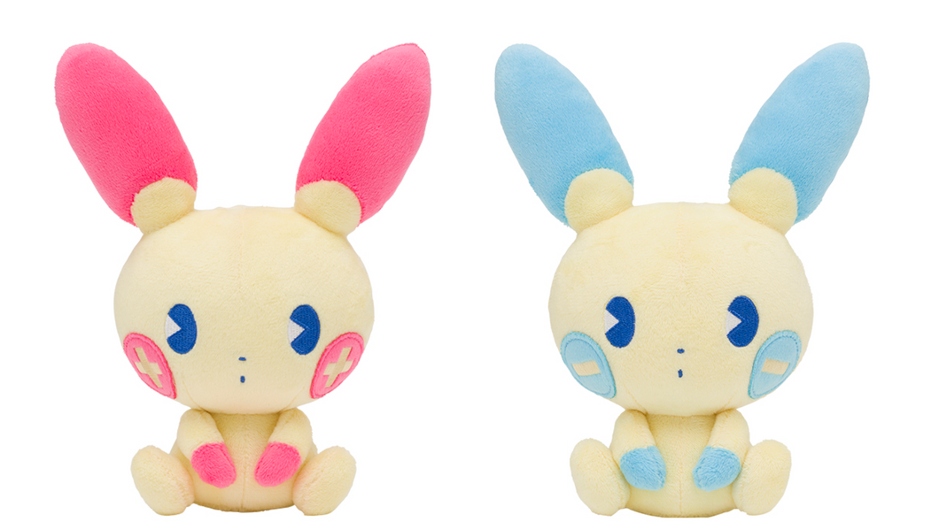 Pokémon Center Plush - Psycho Soda Refresh Plusle and Minun