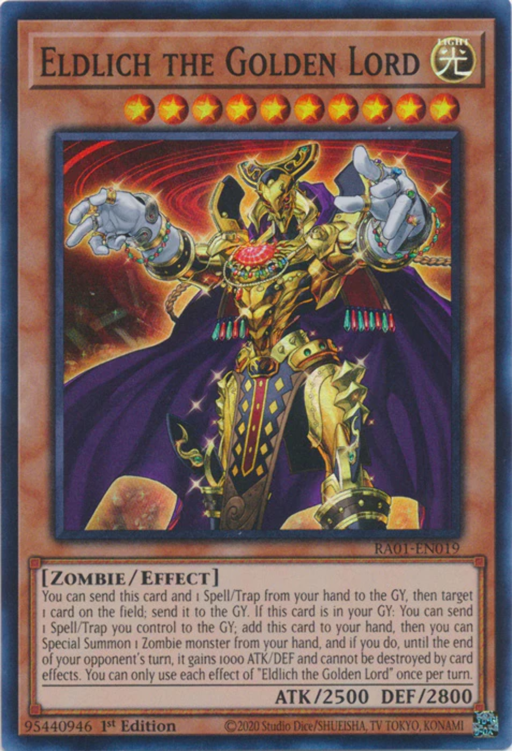 Yu-Gi-Oh! TCG - Eldlich the Golden Lord RA01-EN019