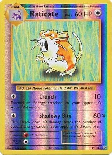 Pokemon TCG - Raticate Reverse Holo #67