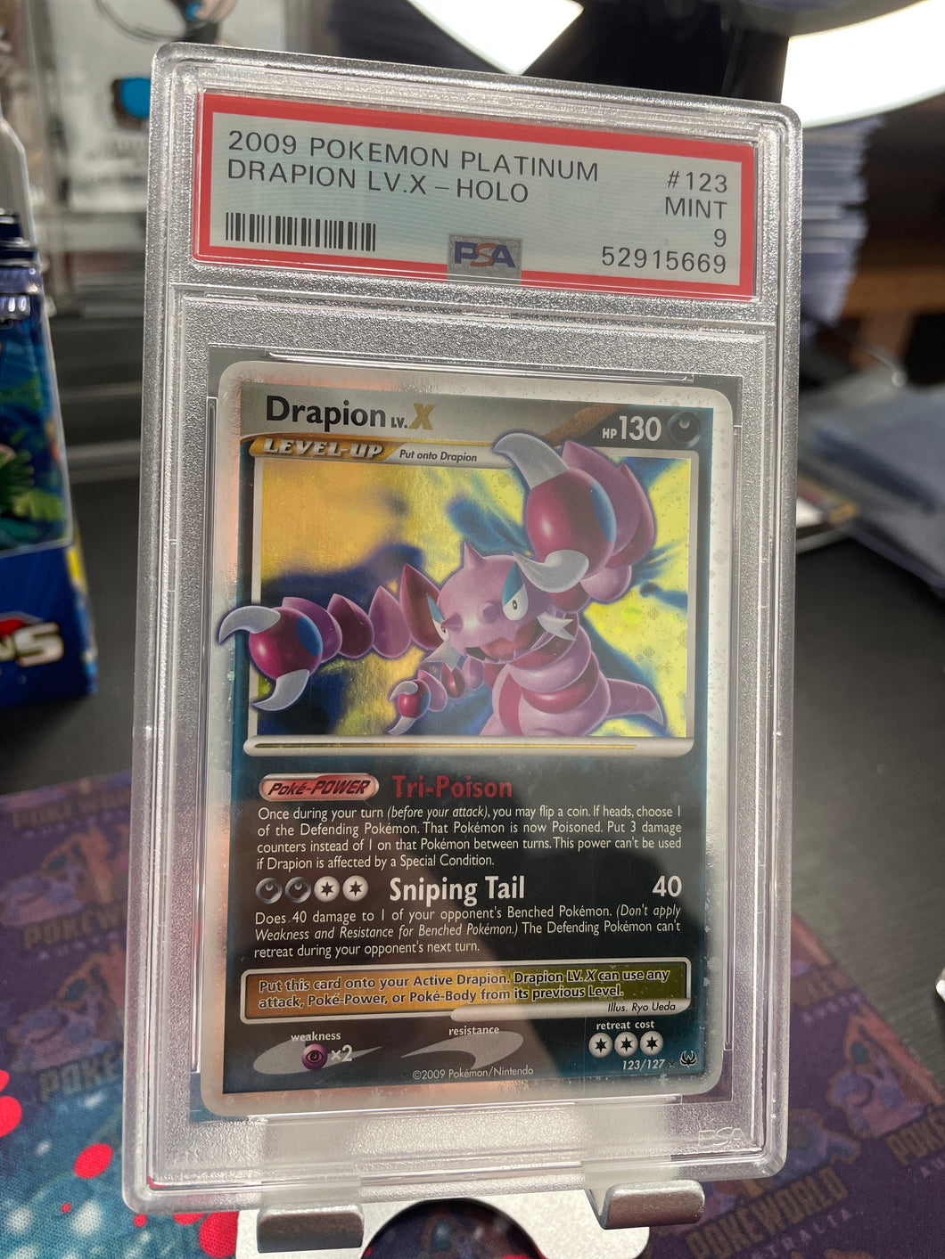 Pokemon PSA 9 MINT Drapion LV. X 123/127