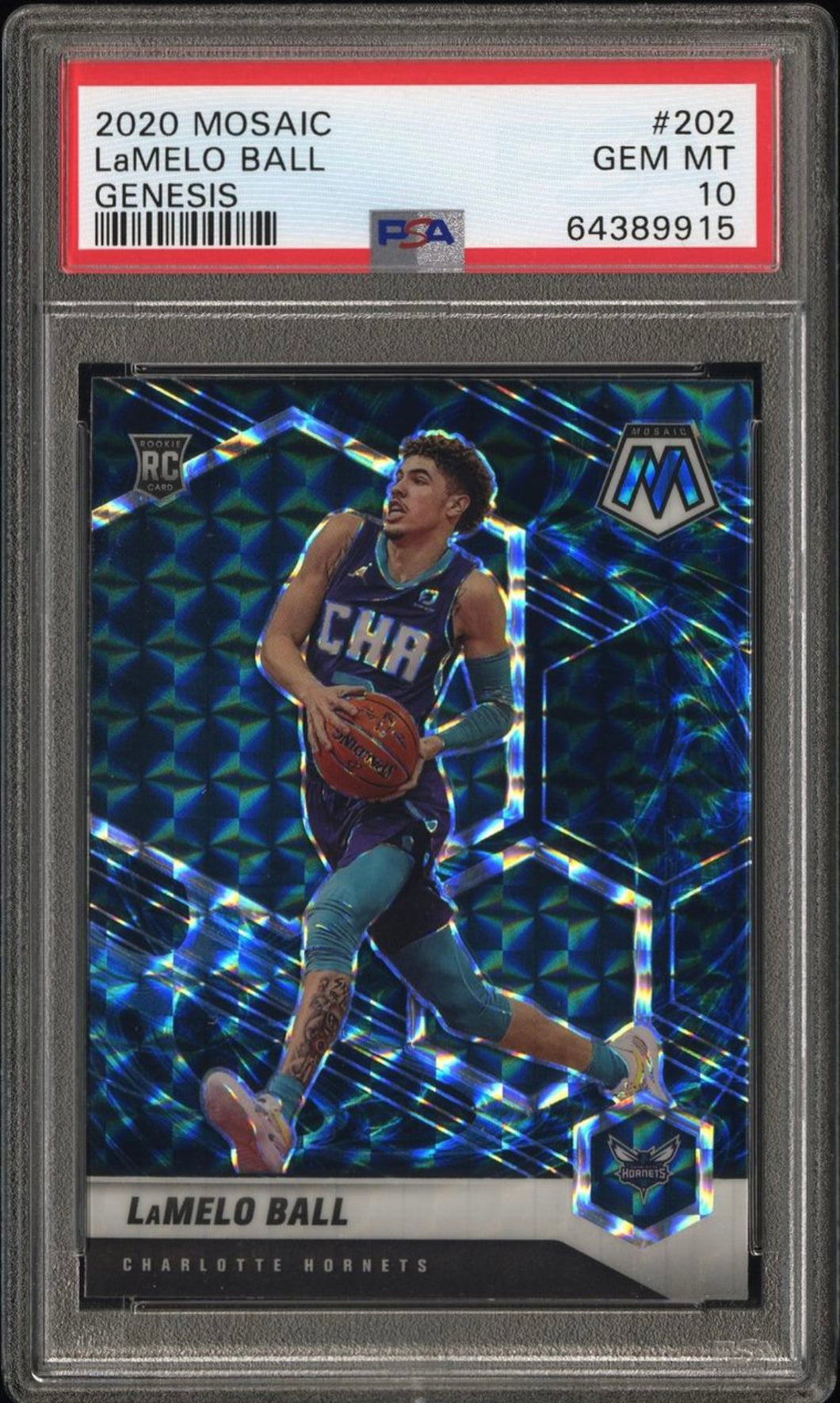 Mosaic Genesis Lamelo Ball Hornets PSA 10 #202