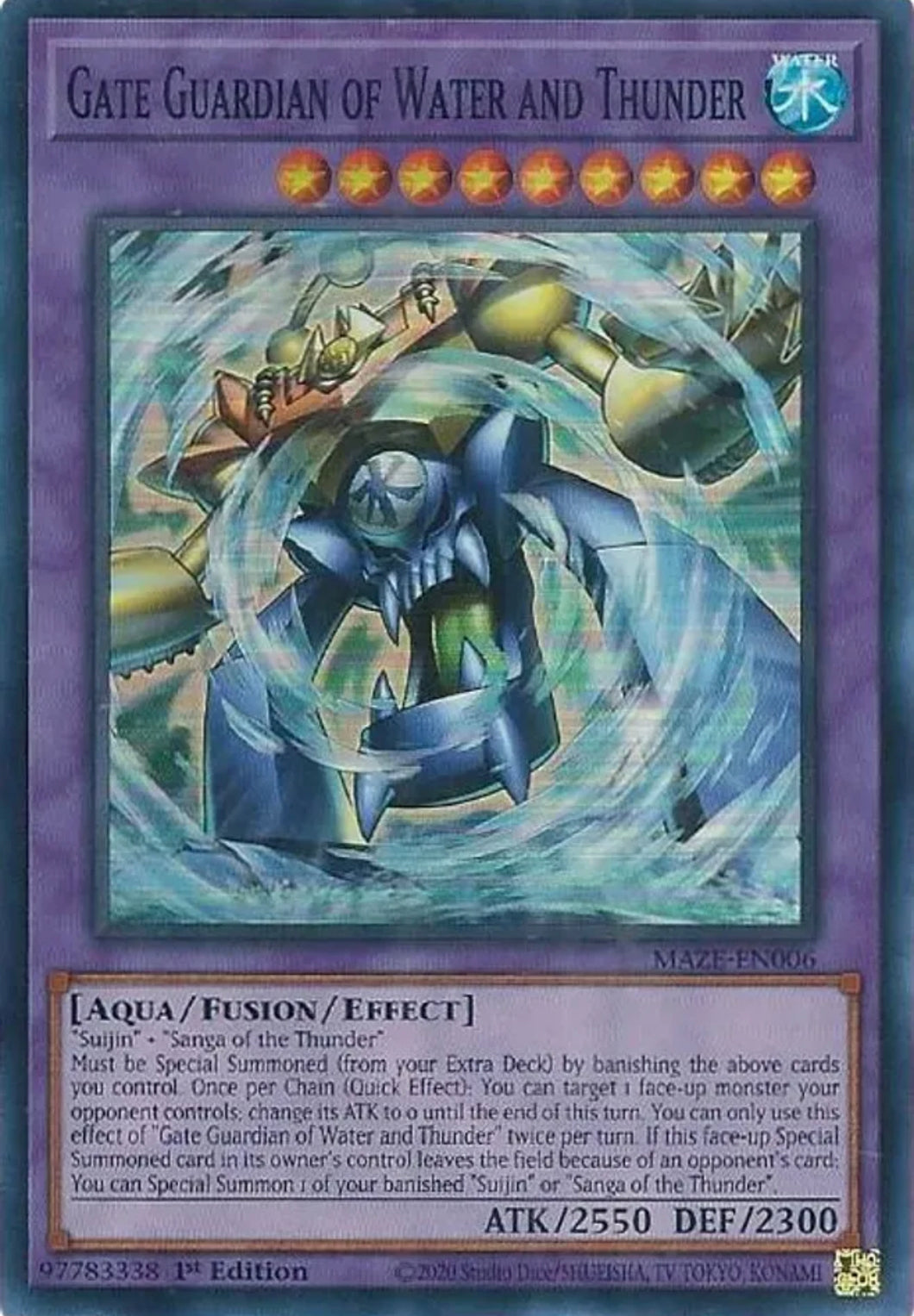 Yu-Gi-Oh! TCG - Gate Guardian of Water and Thunder MAZE-EN006
