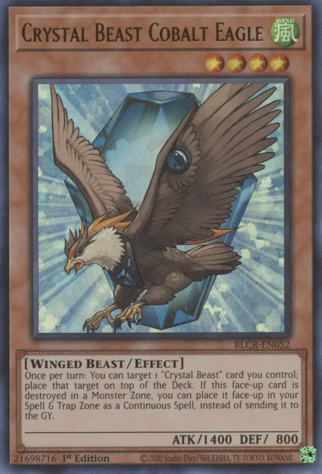 Yu-Gi-Oh! TCG - Crystal Beast Cobalt Eagle BLCR-EN052
