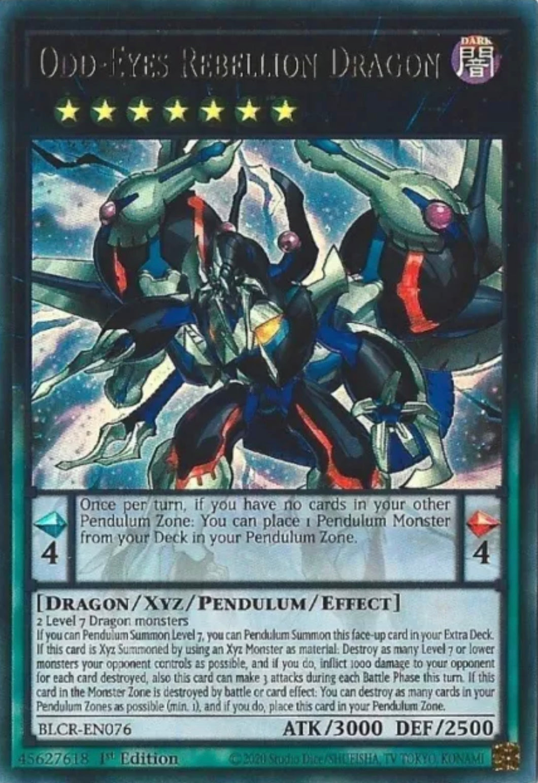 Yu-Gi-Oh! TCG - Odd-Eyes Rebellion Dragon BLCR-EN076